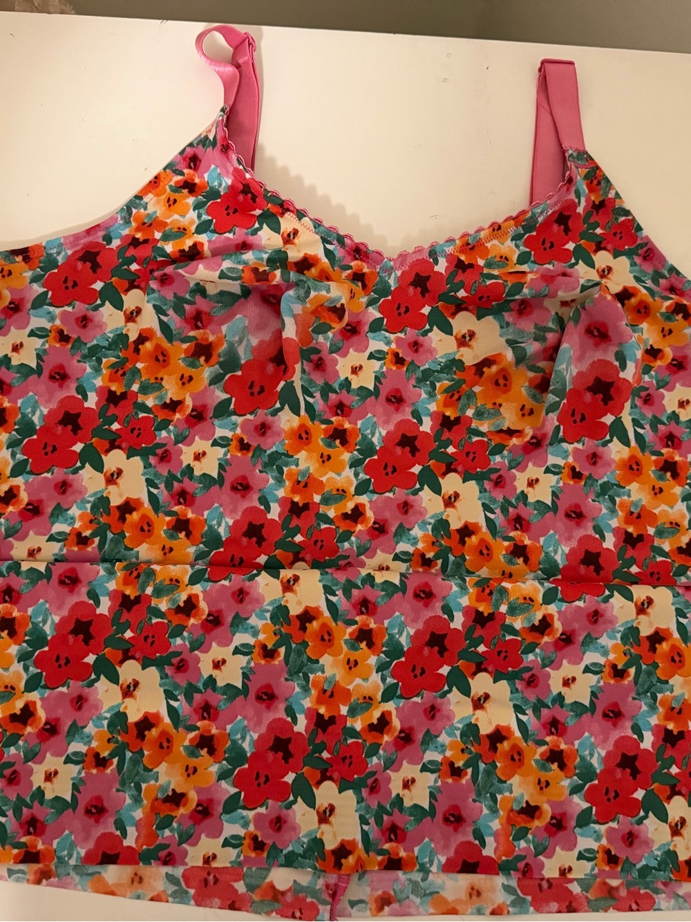 Ruby Ribbon Heritage  floral Pink & Red Cami bra - Women